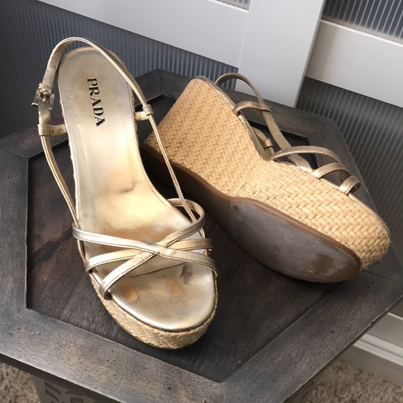 🔥Prada Metallic Espadrilles FREE SHIPPING - Picture 12 of 13